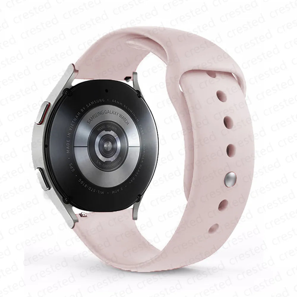 20mm/22mm Silicone Watch Strap – Compatible with Samsung Galaxy Watch 7/6/4 Classic, 5 Pro, 3, Active 2, Gear S3 & Huawei GT 2e/3/4 Bands