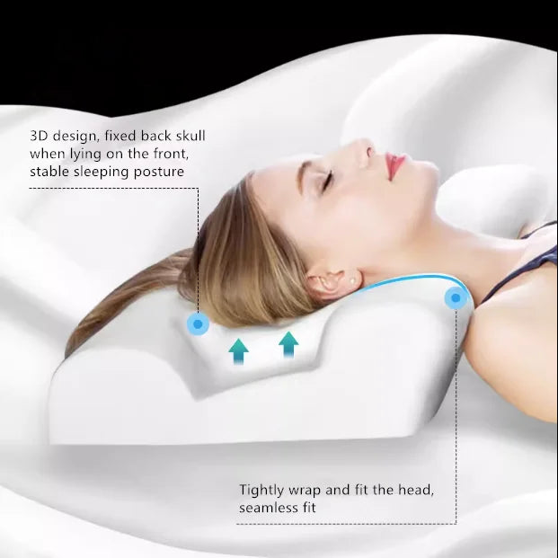 3D Beauty Side Sleep Pillow – Memory Foam Cervical Pillow, Anti-Wrinkle Face Support for Better Sleep
