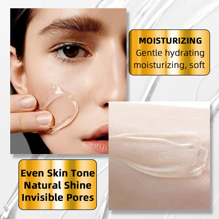Moisturizing Transparent Jelly Primer – Long-Lasting Makeup Base Cream for Smooth Color Rendering