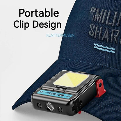 Smiling Shark TD0148 Motion Sensor Headlamp – Rechargeable LED Clip-On Cap Light for Hiking & Night Work