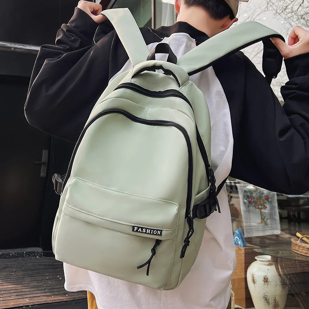 Large Capacity Black Backpack | Solid Color School & Travel Bag for High School & Middle School Students