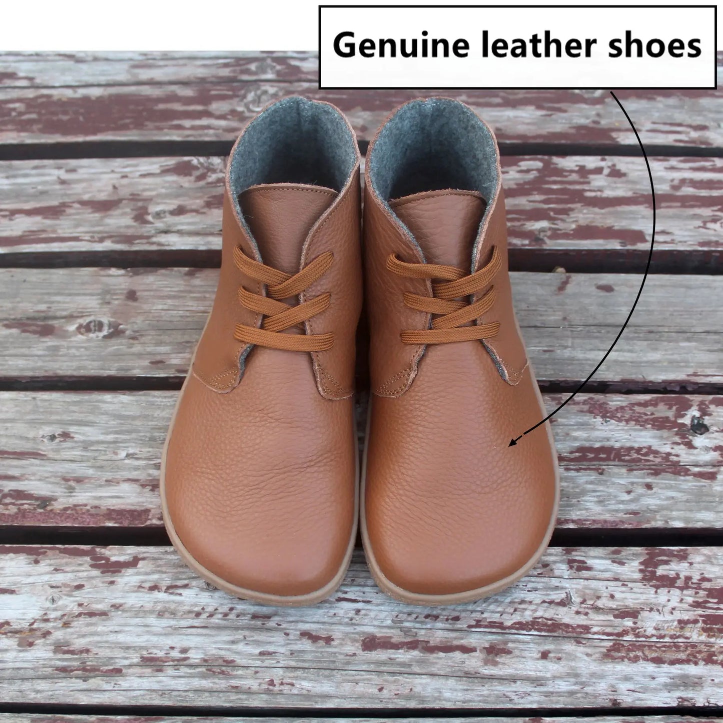 Barefoot Leather Boots for Women & Men – Wool Lining, Zero Drop & Wider Toe Box for Comfort and Support
