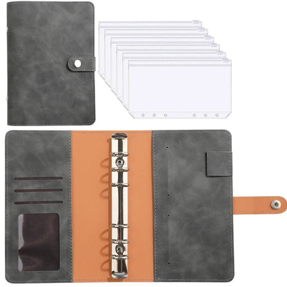 2024 A6 PU Leather Budget Binder Set – Cash Envelopes System with Binder Pockets for Money, Budget Saving & Bill Organizer