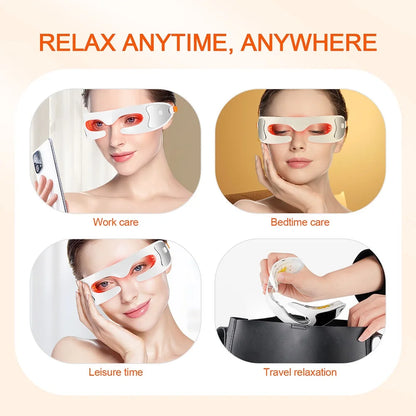 Eye Massager with Hot Compress – Vibration Therapy for Eye Fatigue Relief & Relaxation