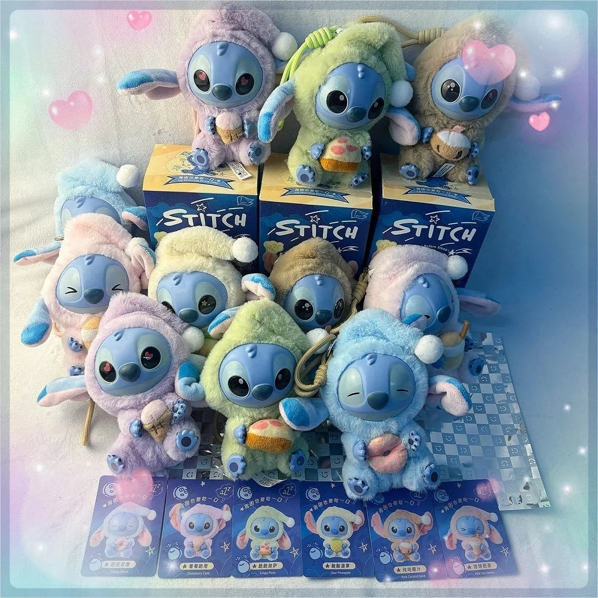 Stitch "Eat Something Before Sleep" Series Vinyl Blind Box – Kawaii Plush Doll Pendant Ornament, Cute Surprise Gift