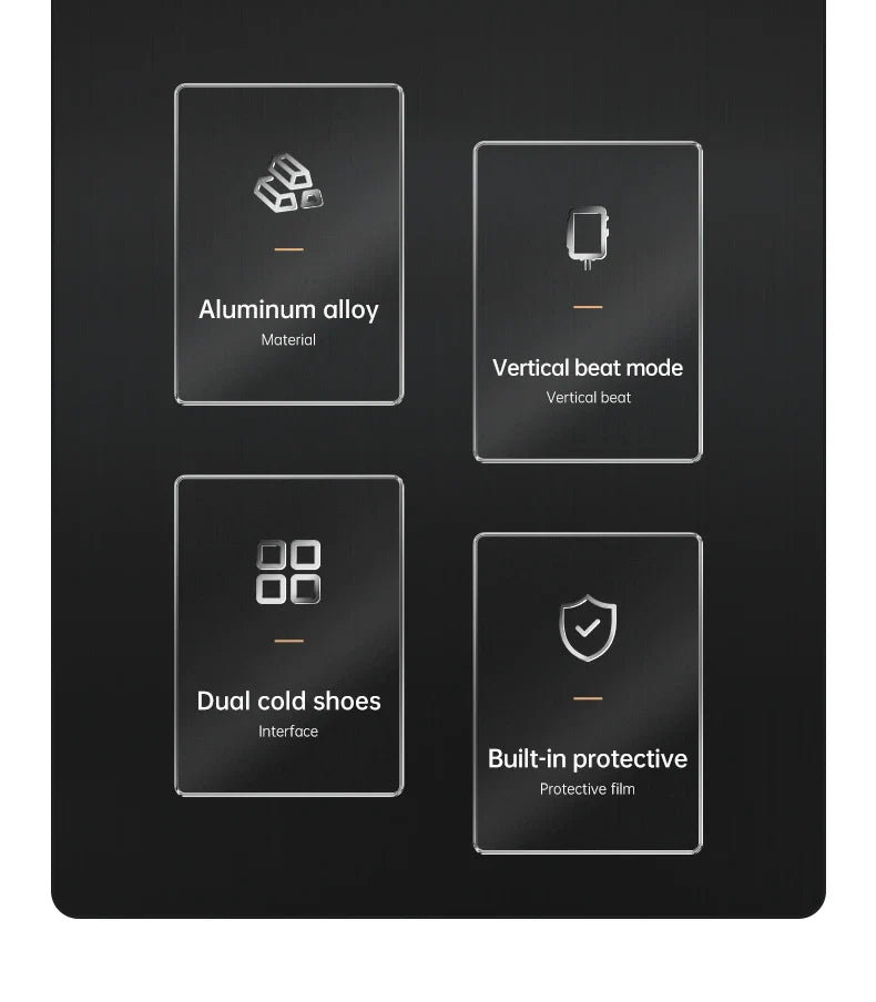 TELESIN Aluminum Alloy Cage for GoPro Hero 12/11/10/9 – Vlog Frame Case with Cold Shoe Mount & Protective Housing