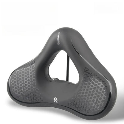 Bicycle Saddle Cushion - Wide Thick Shock-Absorbing Comfortable Seat for MTB, Touring & E-Bikes