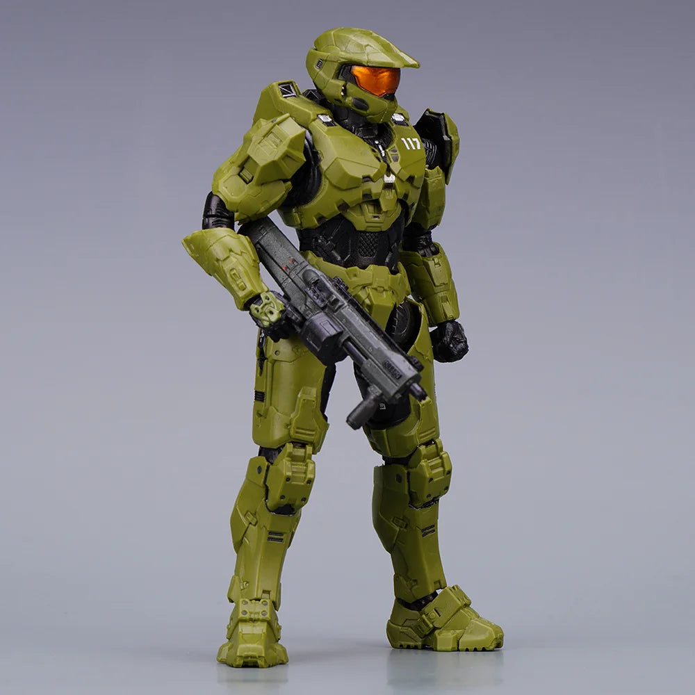 Halo Master Chief Action Figure – 1/12 PVC John-117 Collectible Toy with Full Body Articulation