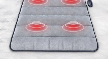Electric Full Body Massage Mattress with Heating, Kneading & Vibration – Neck and Back Relaxation Pillow with Hand Control and Lumbar Airbag