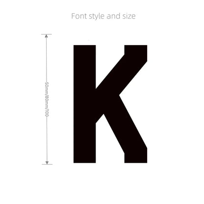 3D Mirror Acrylic Alphabet Wall Stickers – Black English Letters & Numbers for Personalized Door & Room Decor