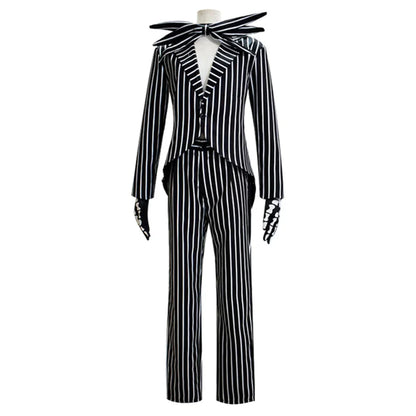 Jack Skellington Cosplay Costume - Men’s Halloween Jacket & Pants Party Outfit