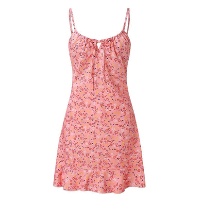 Women’s Sexy Casual Home Floral Camisole Dress - Comfortable Summer Skirt