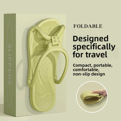 Foldable Unisex Travel Slippers EVA Flip Flops – Lightweight Non-Slip Hotel Bathroom Indoor Outdoor Portable Comfort Sandals