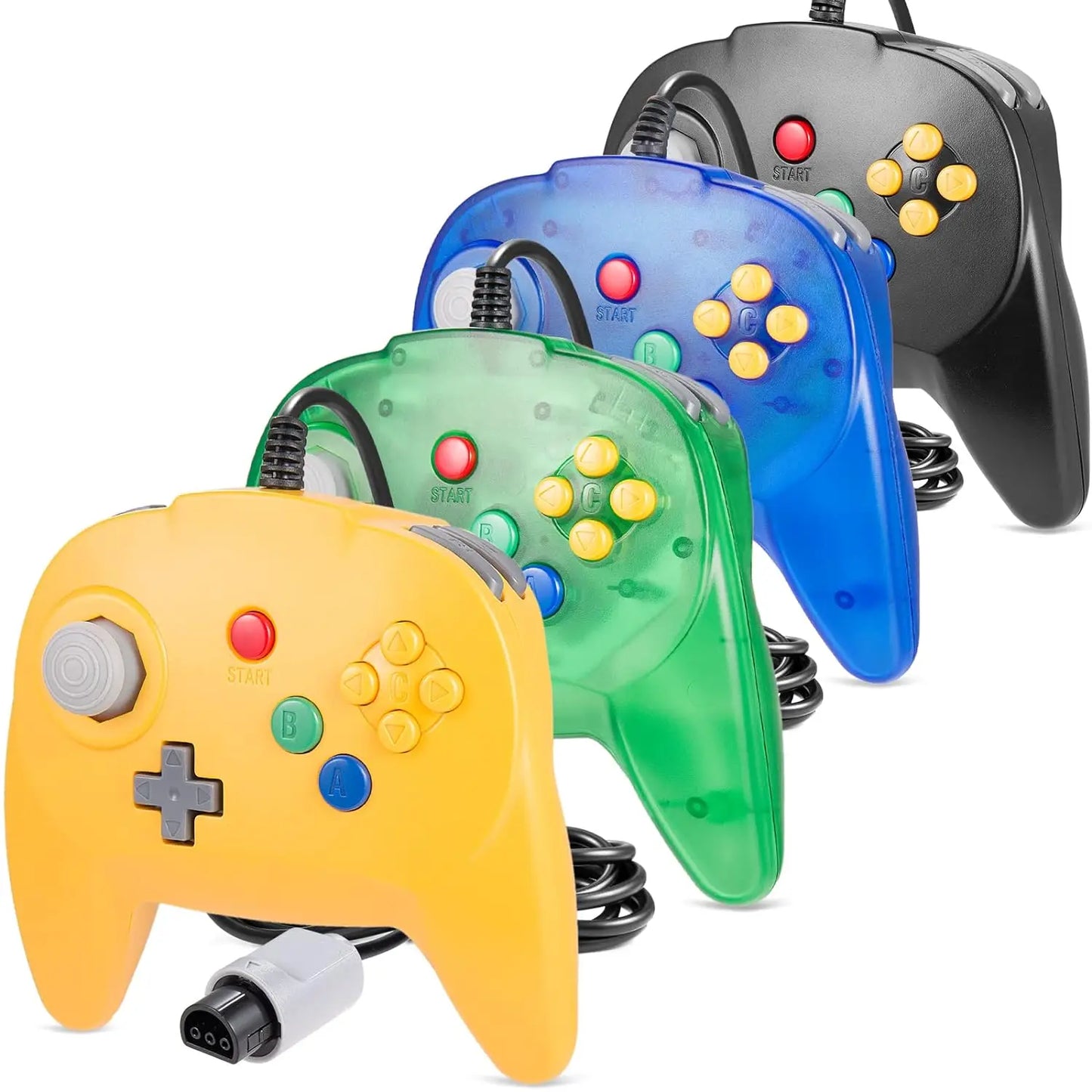 [New Version] 2-Pack N64 Mini Gamepad – Plug & Play Joystick for Nintendo 64 Console (Japan Design)