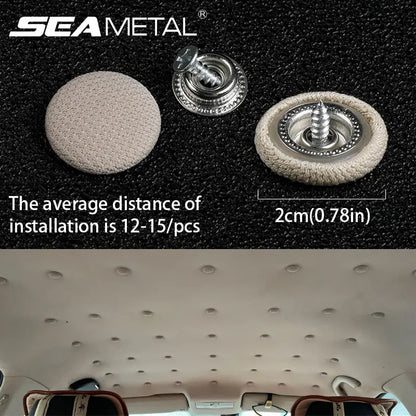SEAMETAL 40PCS Car Headliner Repair Buckles Kit – Interior Roof Ceiling Fabric Retainer Rivets & Fixing Screws