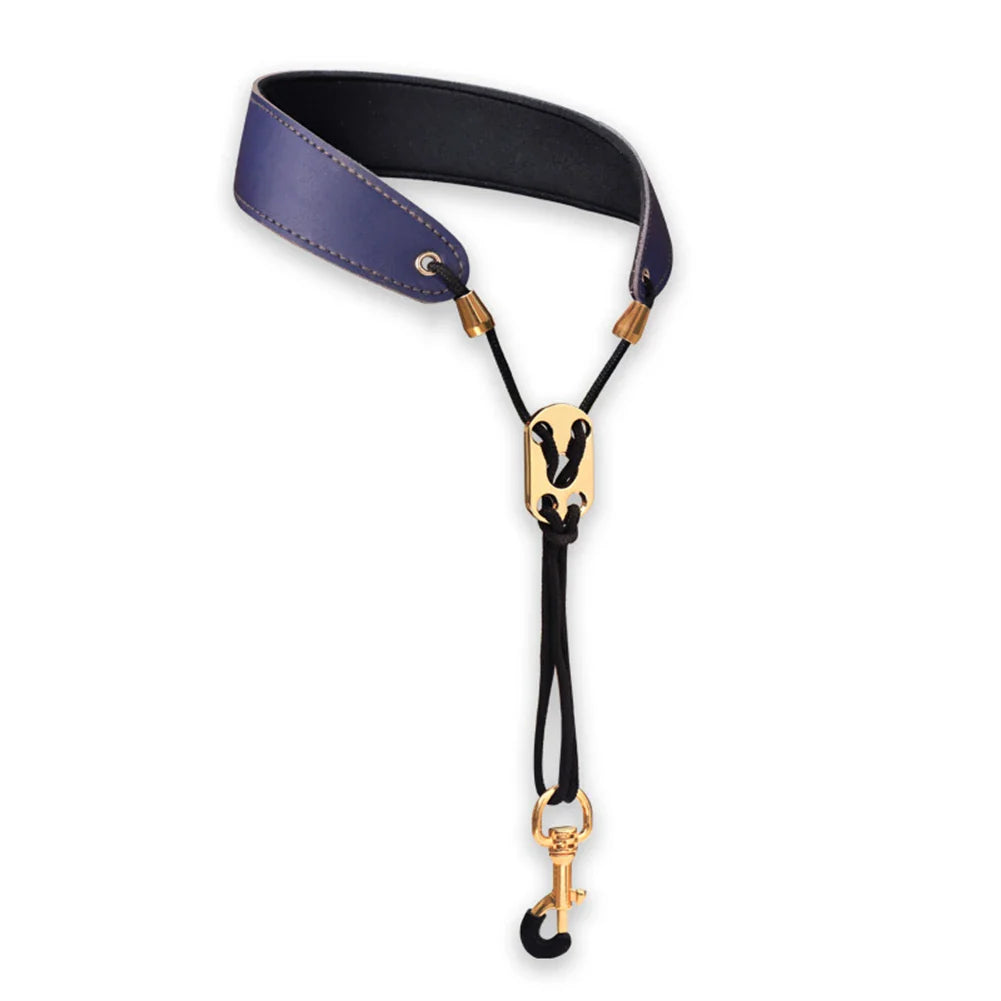 Leather Saxophone Strap: Lanyard Neck Protection for Soprano/Tenor/Alto/Baritone Sax - Musical Instrument Accessory