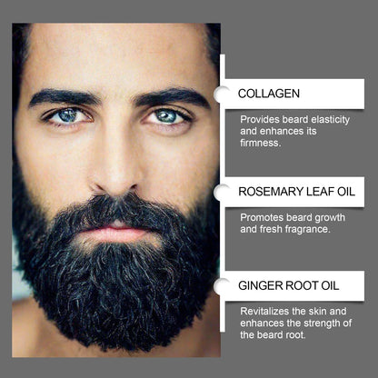 East Moon Beard Growth Serum Set – Hair & Whisker Growth Oil for Strengthening Roots, Moisturizing Skin & Softening Beard Care Hydration Treatment