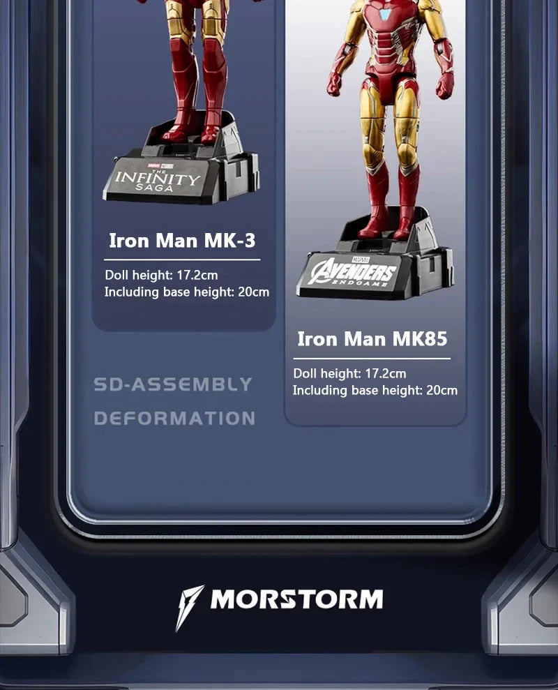 Marvel Iron Man Head Shaped Action Figure – Deformable Toy with Spider-Man Joints, Mobile Model Doll for Kids’ Educational Play