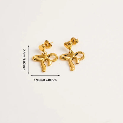 CARLIDANA 18K Gold Plated Titanium Steel Square Earrings – Waterproof Wrinkle-Shaped Jewelry