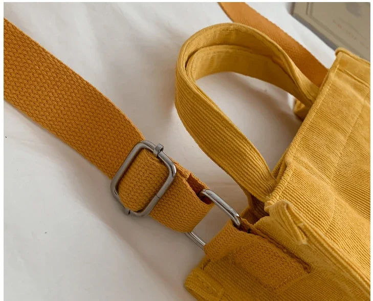 Rilibegan Shoulder Bag for Women - New Style Simple Corduroy, Large Capacity, Small Square Handbag, Trendy and Portable