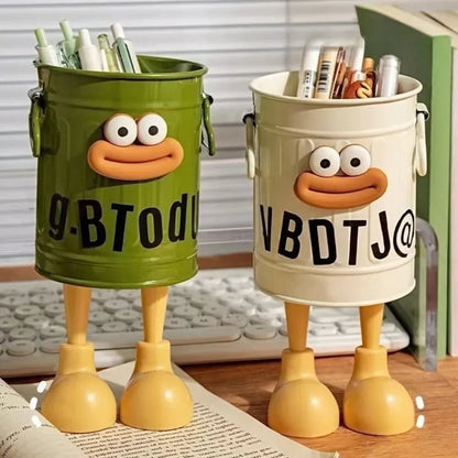 Cartoon Pen & Pencil Holder — Desk Organizer for Office, Home, and Study Storage