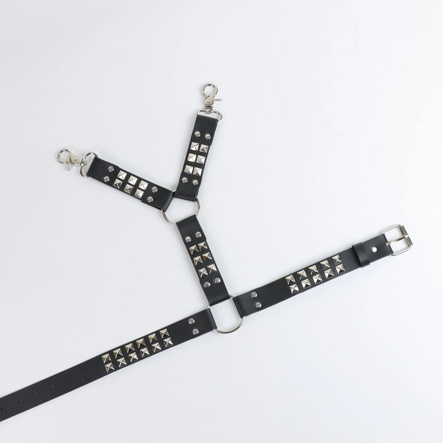 Women's Punk Rivet Waist Belt - Faux Leather Strap Hip and Leg Accessory for Gothic Fashion