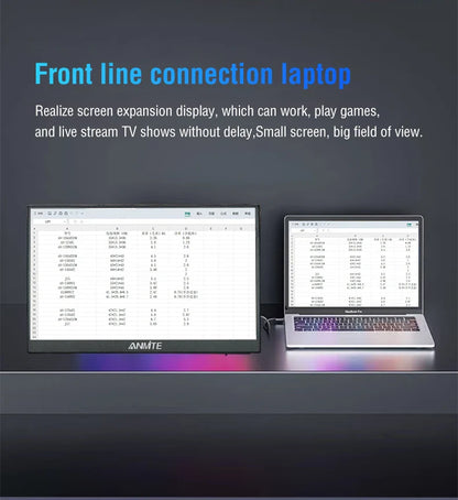 Anmite 15.6" Portable Touch Monitor – 1080P HDR Low Blue Light Display for Xbox, PS4/5, Switch & PC