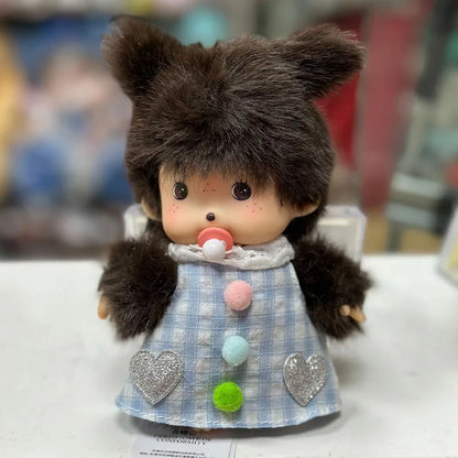 15cm DIY Monkey Plush Doll – Kawaii Dress-Up Pendant for Schoolbag, Cute Christmas & Children’s Gift