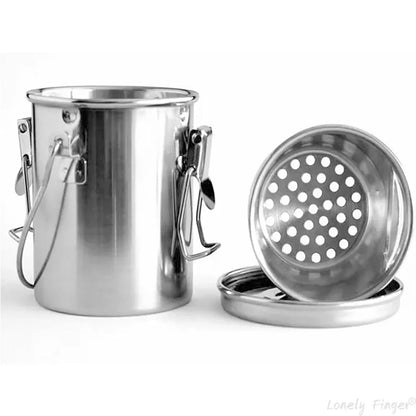 Stainless Steel Airtight Paint Brush Washer & Cleaner with Strainer Lid – Portable Brush Cleaning Container