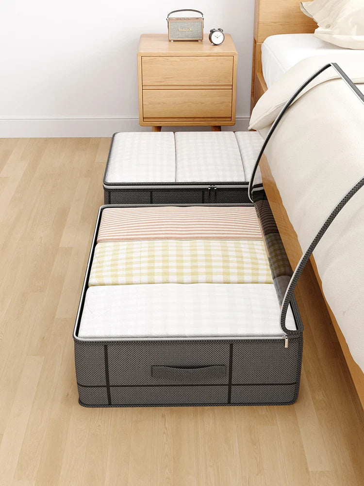 Heavy-Duty Under-Bed Storage Bag – Foldable Box with Large Transparent Window for Clothes, Bedding & Dorm