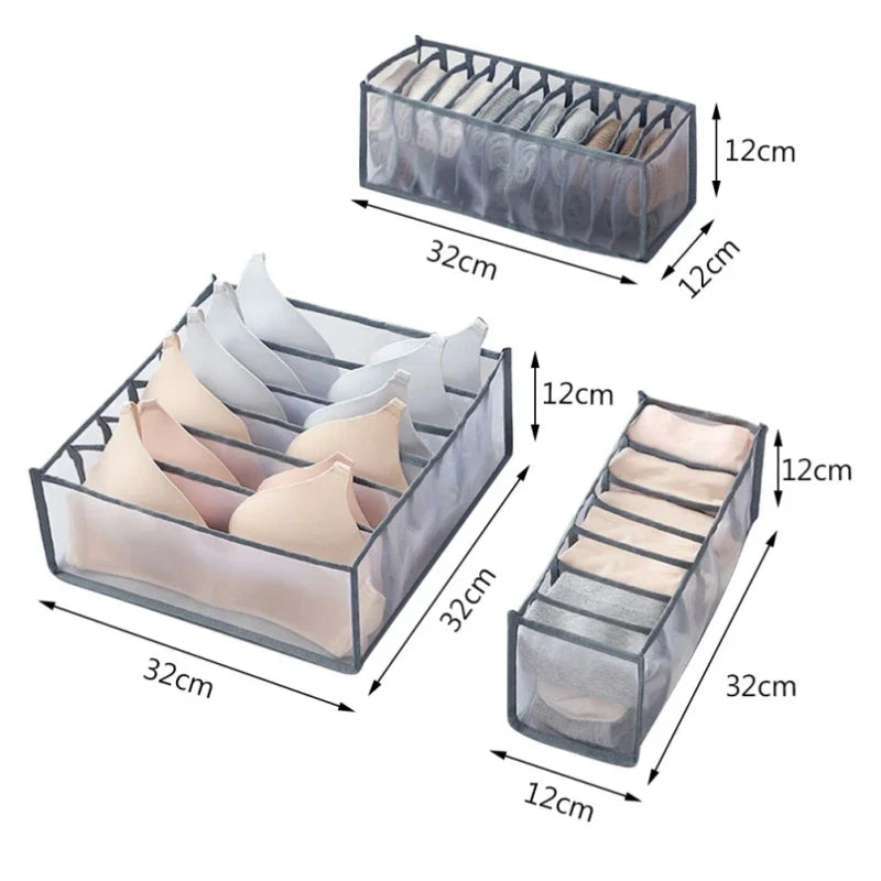 Organizer Storage Boxes for Panties & Socks – Wardrobe Divider for Pants, Underwear, Bras, Jeans & Clothes