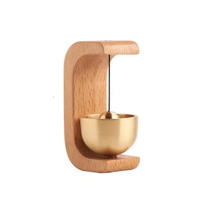 Wooden Wind Chimes Wireless Doorbell - Decorative Hanging Wind Bell for Home Entrance & Opening Decorations