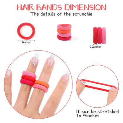 20/50PCS Kids Elastic Hair Bands – Girls Sweets Scrunchie Rubber Bands for Children Hair Ties & Headbands