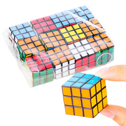 12Pcs 3cm Mini Magic Cube Children's Educational Toys - Perfect for Kindergarten Prizes, Kids' Birthday Parties, Goodie Bags, and Pinata Fillers