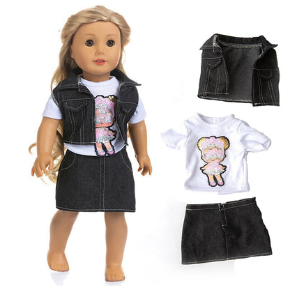 Baby Doll Bikini Outfit — Fits 43cm Born Bebe and 18-Inch American Dolls, Doll Clothes Set