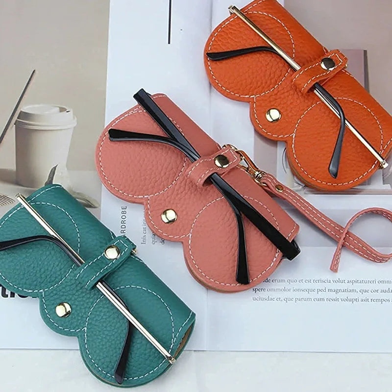 Portable Eyeglass Case | NEW PU Sunglasses Bag | Cute Protection Cover | Simple Eyeglass Clip