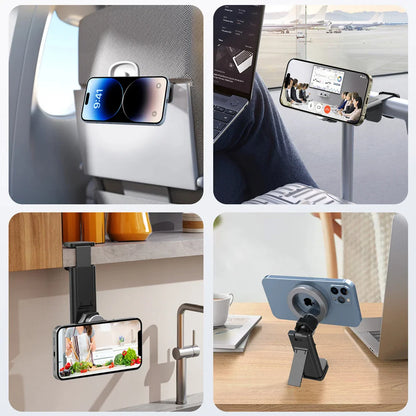 Airplane Mobile Phone Holder Stand – Portable Magnetic Travel Mount for MagSafe iPhone 16 & Xiaomi