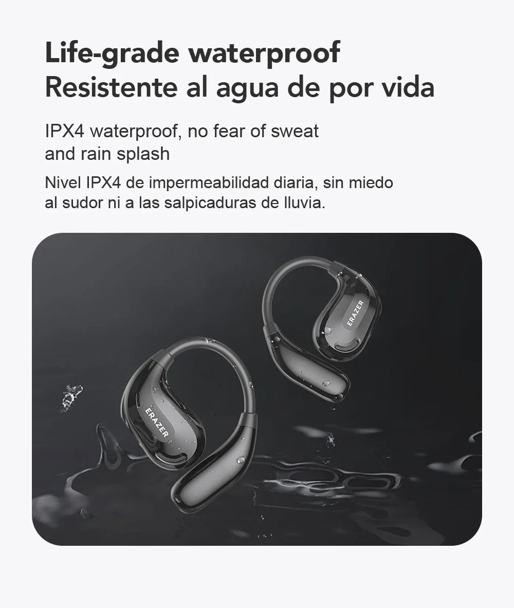 ERAZER XT66PRO Bluetooth Earphones – ASMR Headsets, DIY App, AI Translator, Wireless Earbuds with 13-Hour Battery Life & Display