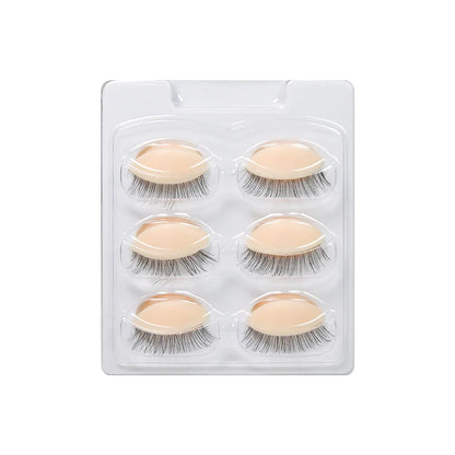 GLAMLASH Mini Lash Practice Head – Flat Model for Eyelash Extension Training with Removable Replacement Eyelids