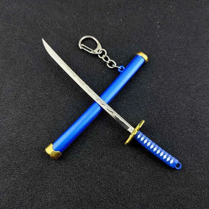 Mini Roronoa Zoro Samurai Sword Keychain – Anime Katana Toy for Men, Cosplay & Gifts