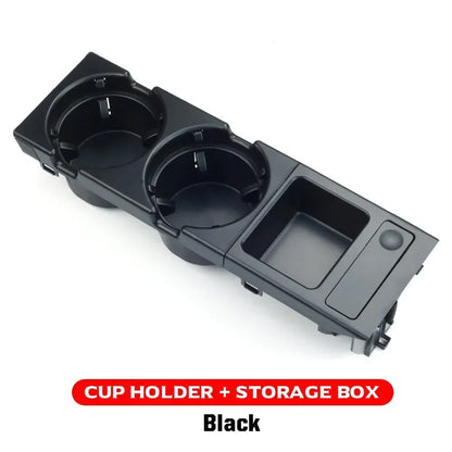Double Hole Front Center Console Storage Box – Coin & Cup Holder for BMW E46 1999-2006 (51168217953)
