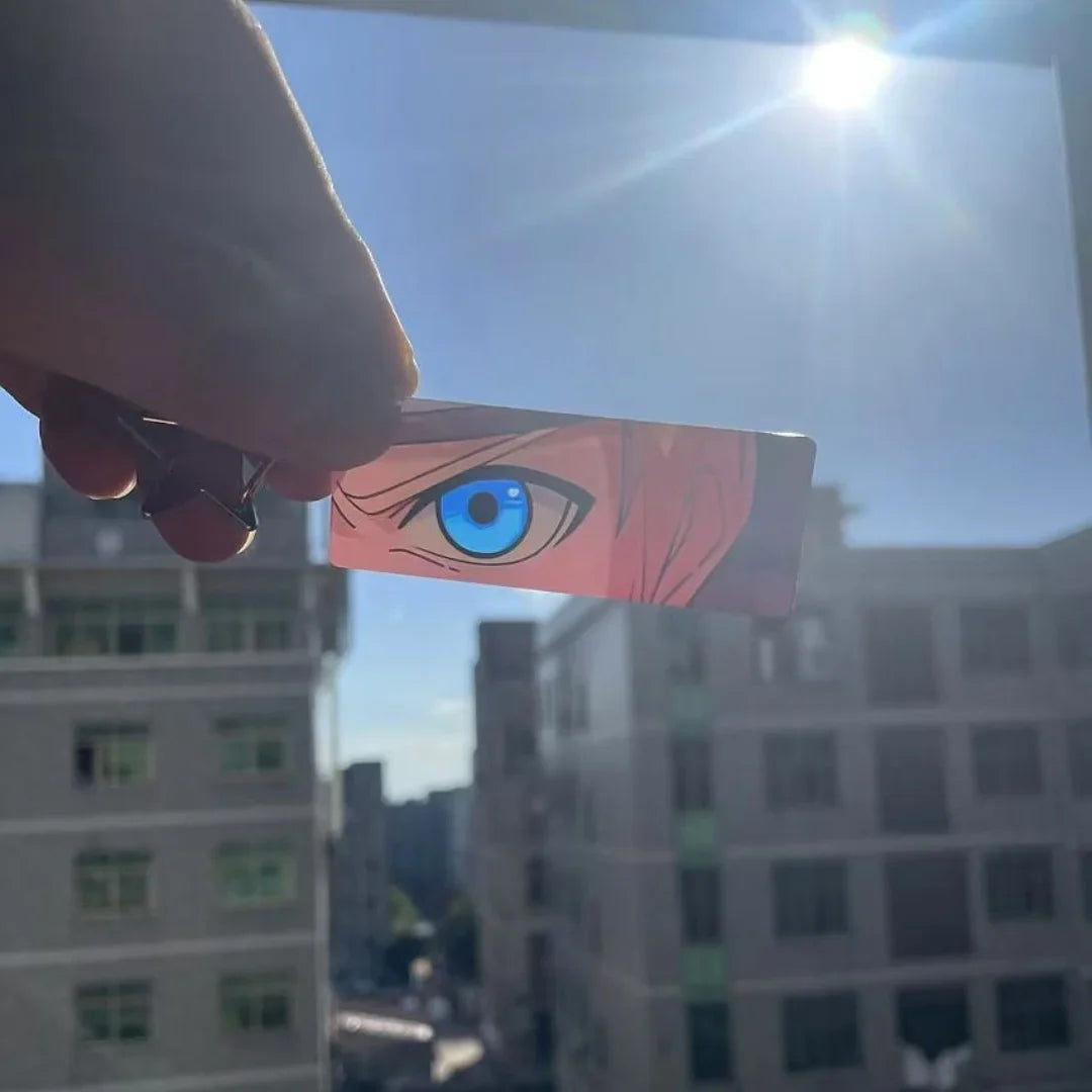 Naruto Acrylic Keychain — Double-Sided Uchiha Itachi Shining Eyes Pendant, Rectangular Backpack Charm, Christmas Gift