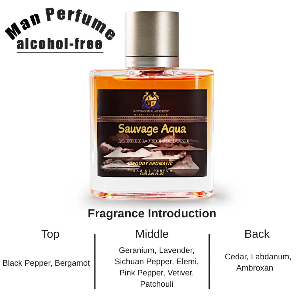 Wilderness for Men Perfume Oil – Alcohol-Free Long-Lasting Spicy Woody Scent with Black Pepper, Vetiver & Cedar