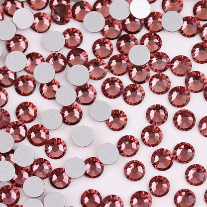 Glass Crystal Flatback Rhinestones SS6–SS30 Set – 7 Sizes Non-Hotfix Round Nail Art Beads for DIY Crafts & Decoration