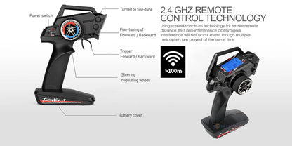 WLtoys 12428 1:12 RC Racing Car — 4WD High-Speed Off-Road Remote Control Buggy with LED Light, Alloy Climbing Truck, Boys & Kids Gift