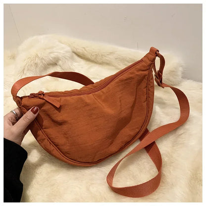 Casual Nylon Hobo Crossbody Bag for Women – Shoulder, Half Moon, Tote Travel Shopper & Purses