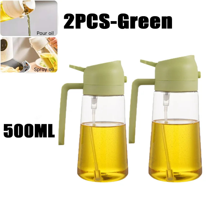 Oil Spray Bottle - 200/300/500ml Cooking Olive Oil Sprayer for BBQ Baking Vinegar & Kitchen Use