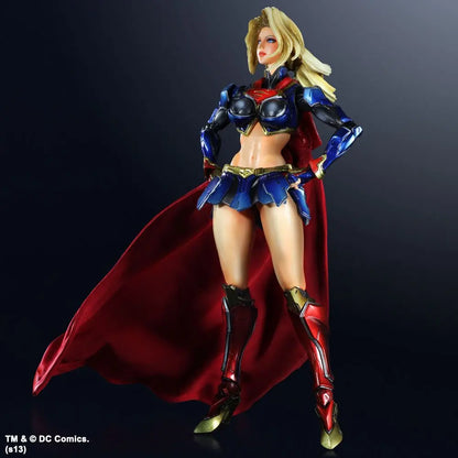 25cm Justice League Play Arts Kai Supergirl Figure – PVC Highly Articulated Anime Collectible Toy for Desktop Decor & Gift