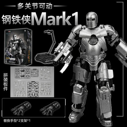1:7 Original FondJoy Iron Man Action Figures – MK42, MK43, MK5, MK6, MK7 DIY Model, Tony Stark Legend Collection Toy for Kids Gift