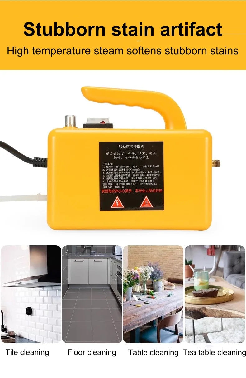 2600W 220V High-Temperature Steam Cleaner - Portable Sterilization Pressure Washer for Home, Car, Kitchen & AC